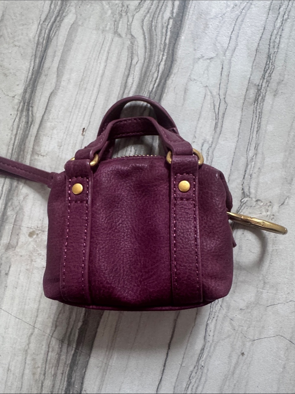 Universal Thread Plum Mini Satchel with Gold Hardware